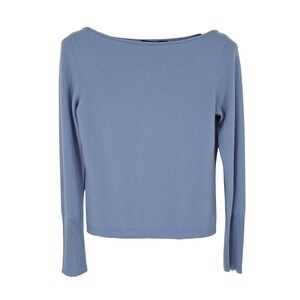 Ralph Lauren Black Label Cashmere Boat Neck Crystal Button Sweater Women's L